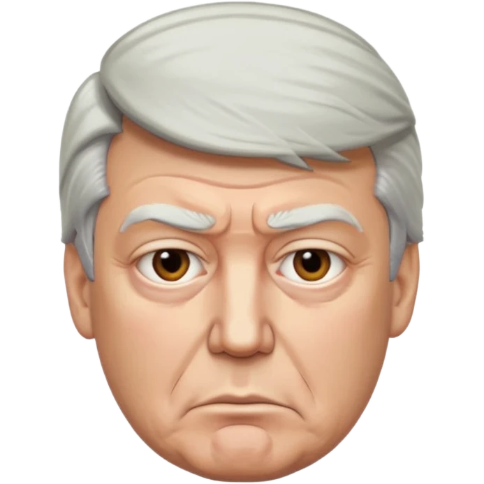 Donald Trump cross face emoji