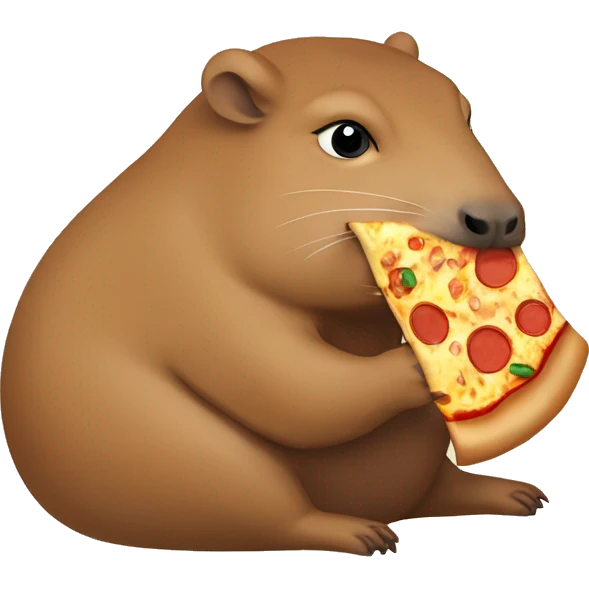capybara eating pizza  emoji
