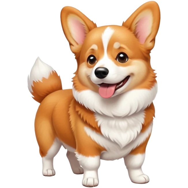 happy corgi dog with short legs emoji
