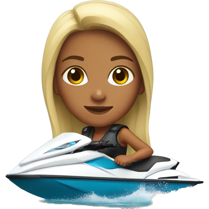 Girl on jetski emoji