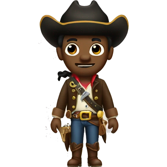Cowboy Emoji with a pirate patch emoji
