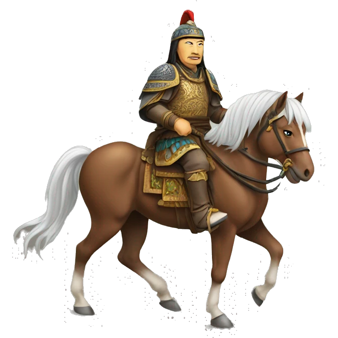 Genghis Khan on horse emoji