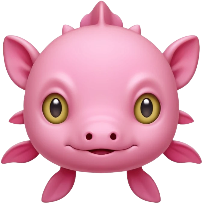Cartoon-style Discord emoji of a pink axolotl, simple and clean design, rounded shapes, front view, cute and friendly expression, big cartoon eyes, smooth and clear outlines, flat bright colors, transparent background, vector style, highly readable at small sizes, no text, no realistic shadows. emoji
