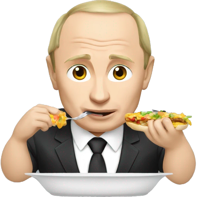 vladimir putin eating lunch emoji