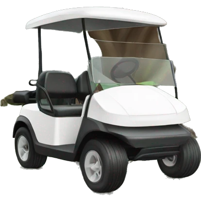 Golf cart crashed into tree emoji