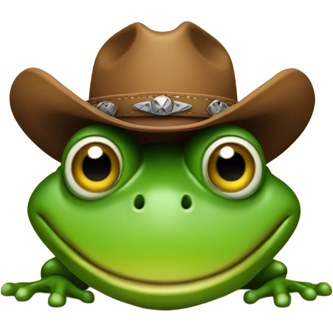 A cowboy frog emoji