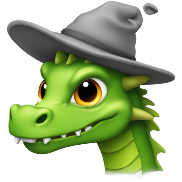 Dragon with gray hat emoji