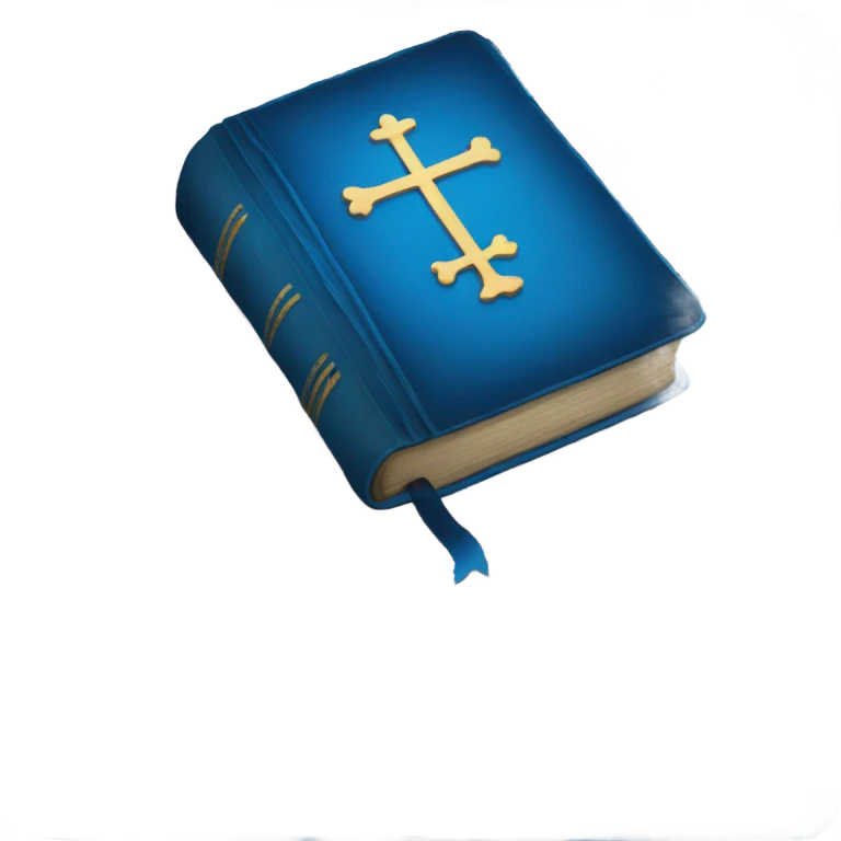 Blue bible emoji