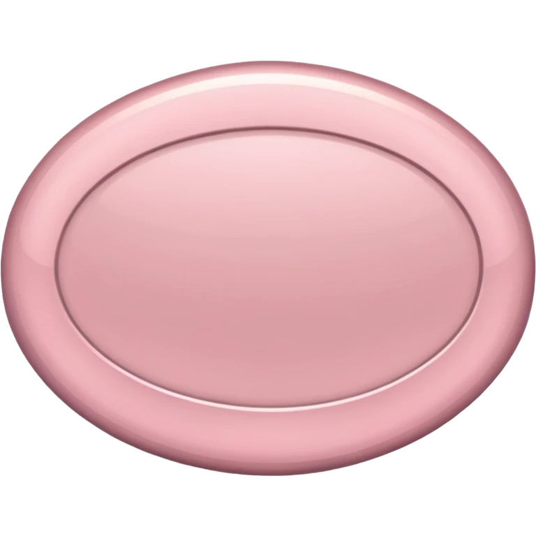 light pink metallic 3d oval shape emoji