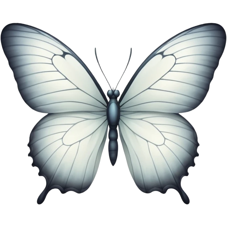 white butterfly side view emoji