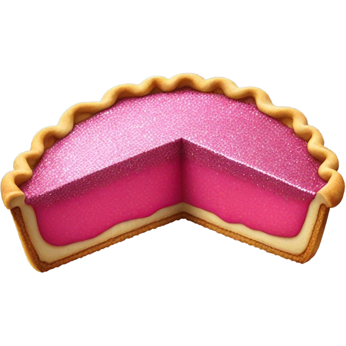 Hot pink pie with glitter  emoji