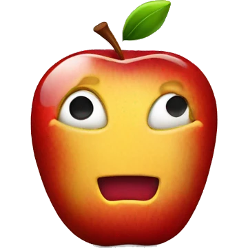 Apple with jam emoji