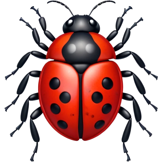 Ladybug with glossy circuit style emoji