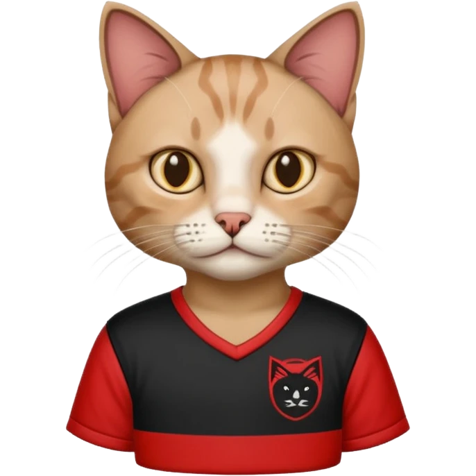 Cat with albanian Shirt  emoji