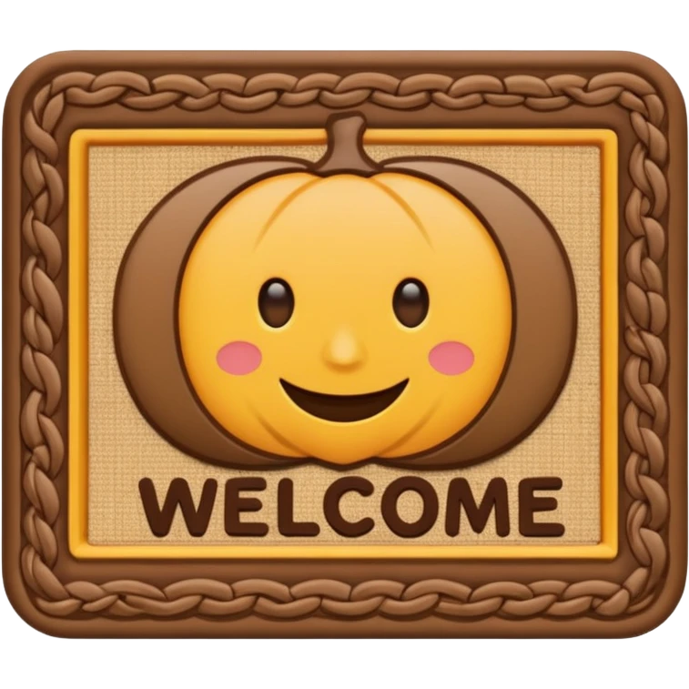Doormat with welcome  emoji