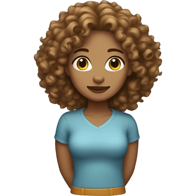 Light skin female with light brown curly hair emoji