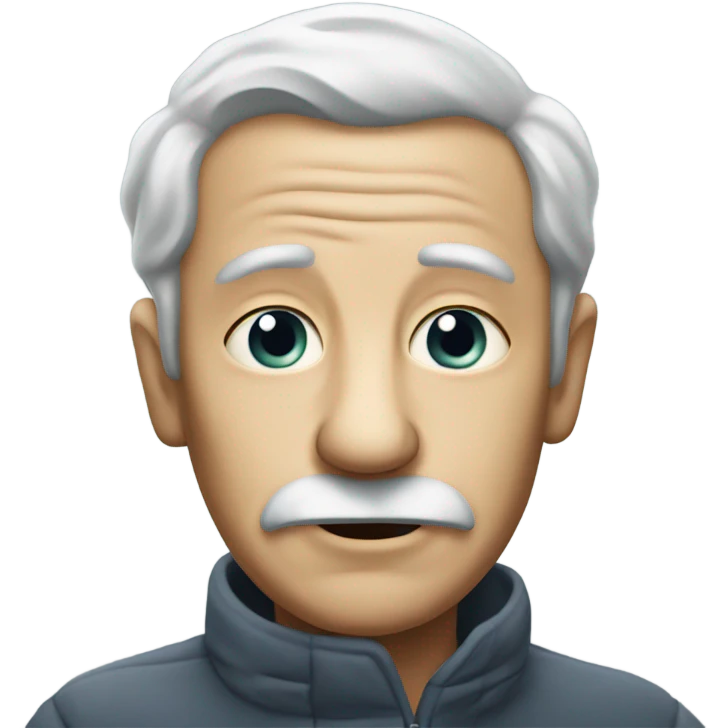 old man under cloudy sky emoji