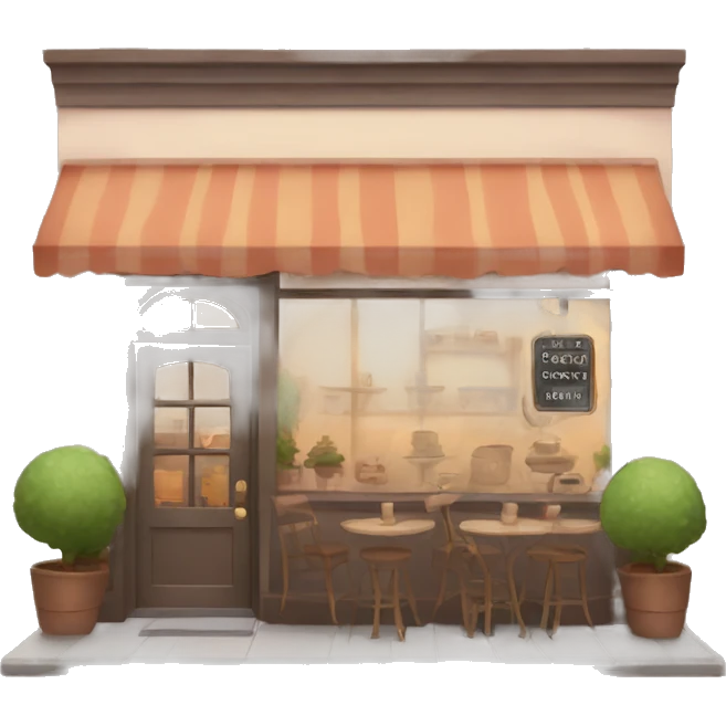 cosy coffee shop in lofi style emoji
