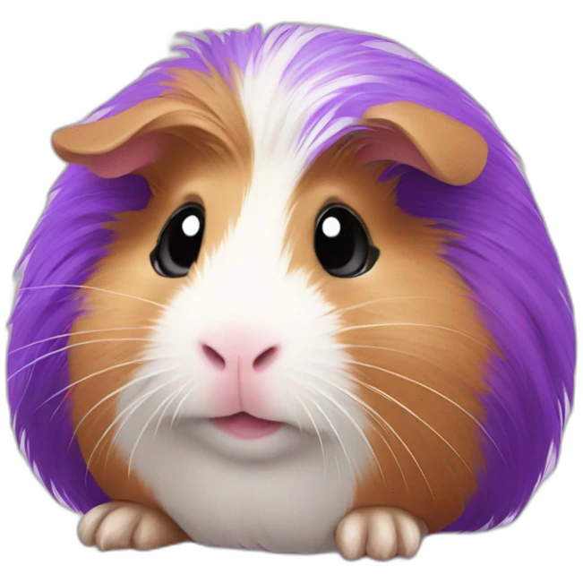 Guinea pig pink and purple emoji