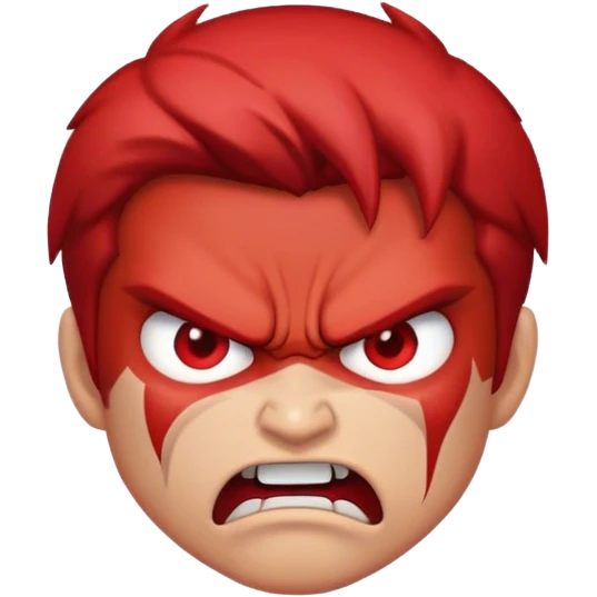 angry face red  emoji
