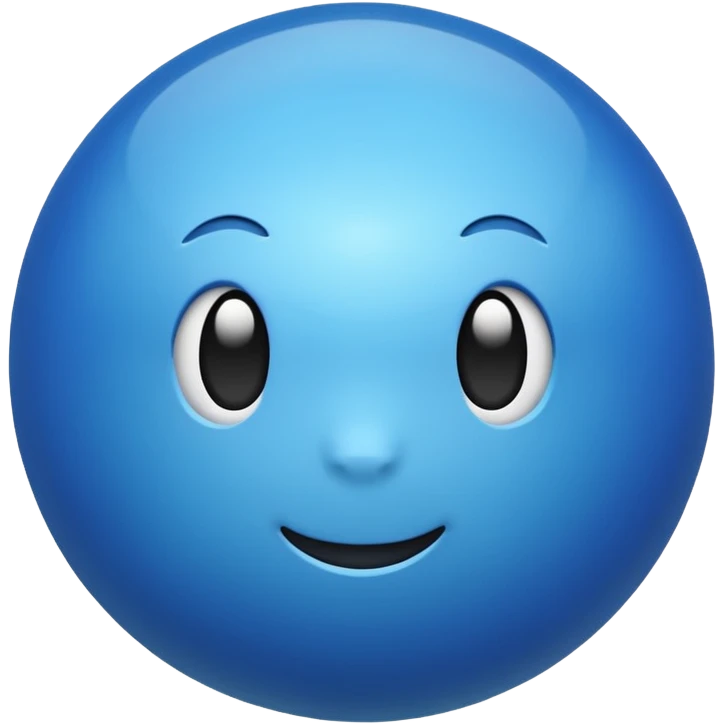 BLue color ball emoji