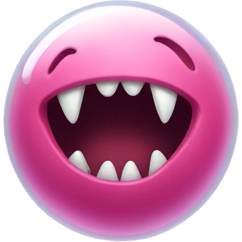 Bubble with sharp teeth emoji