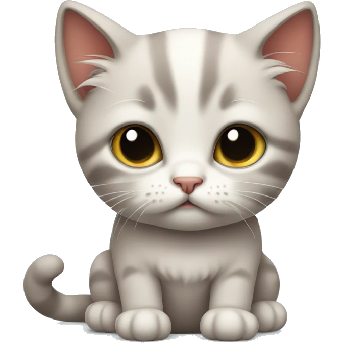 frowning cute kitten emoji