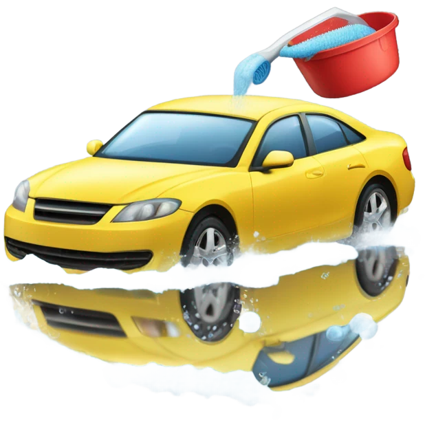 Auto detailer washing a car  emoji