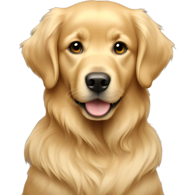 Golden Retriever with light hair girl emoji