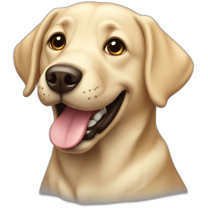 Happy labrador dog emoji