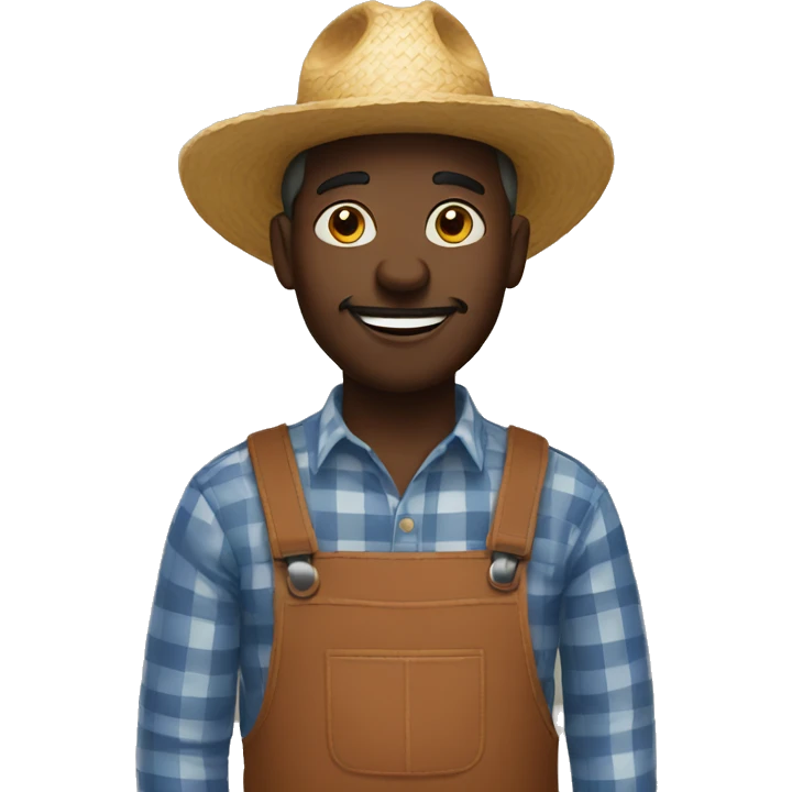 Black farmer welcoming emoji