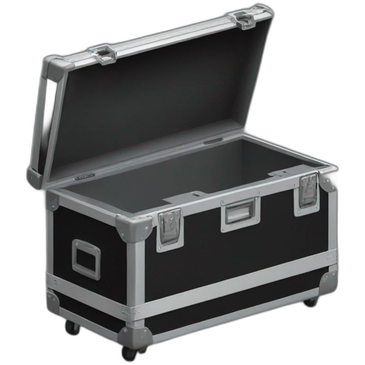 black flightcase open emoji