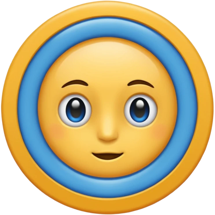 Chulo blanco  dentro de un círculo azul emoji