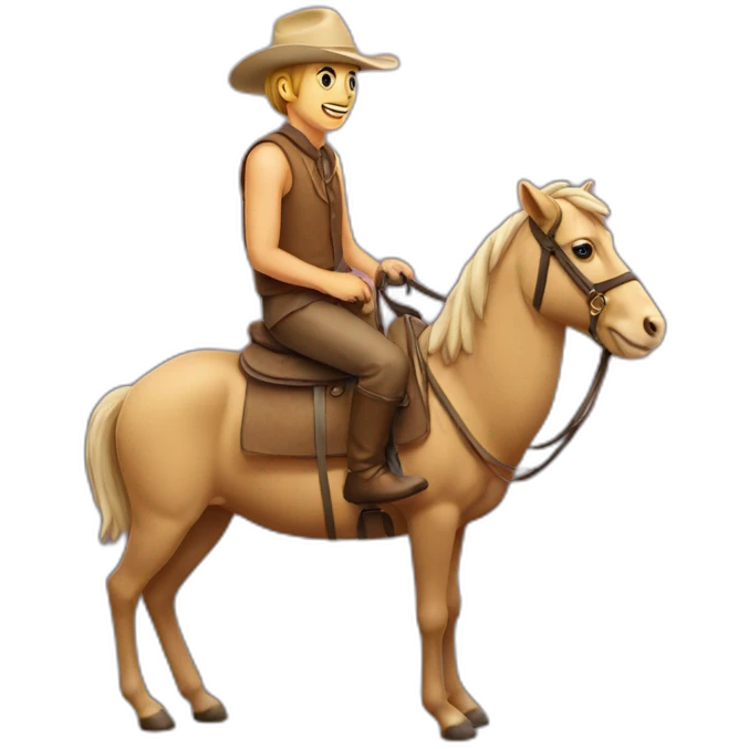 Chat sur un chameau emoji