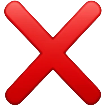 red X symbol emoji