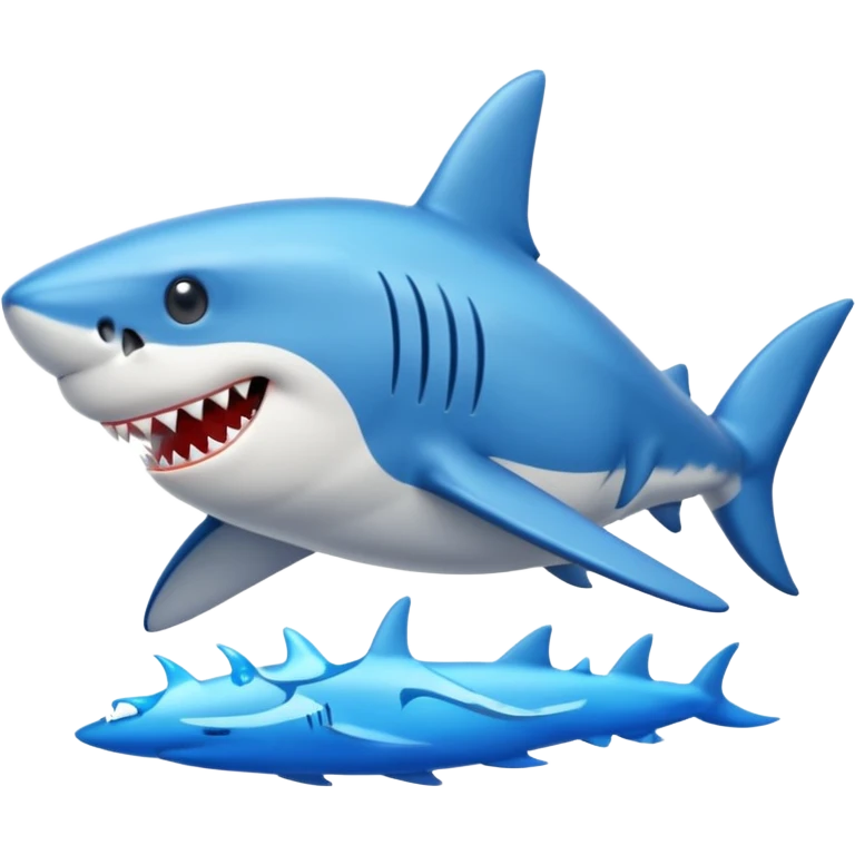 Shark with blue shoes emoji