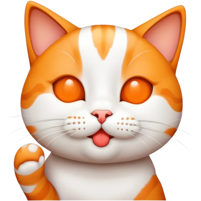 Funny cat send kiss emoji