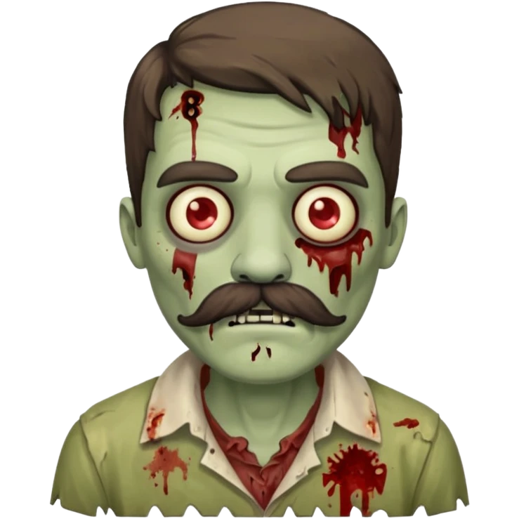 zombie with mustache emoji