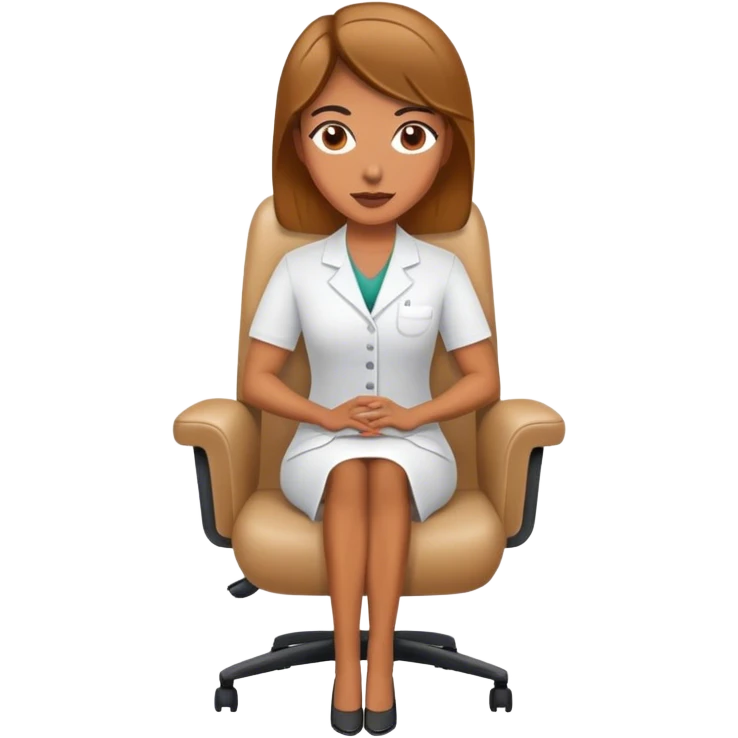 Female Therapist sitting in chair emoji