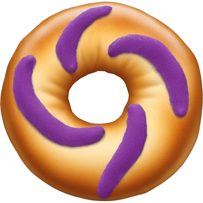 purple bagel emoji
