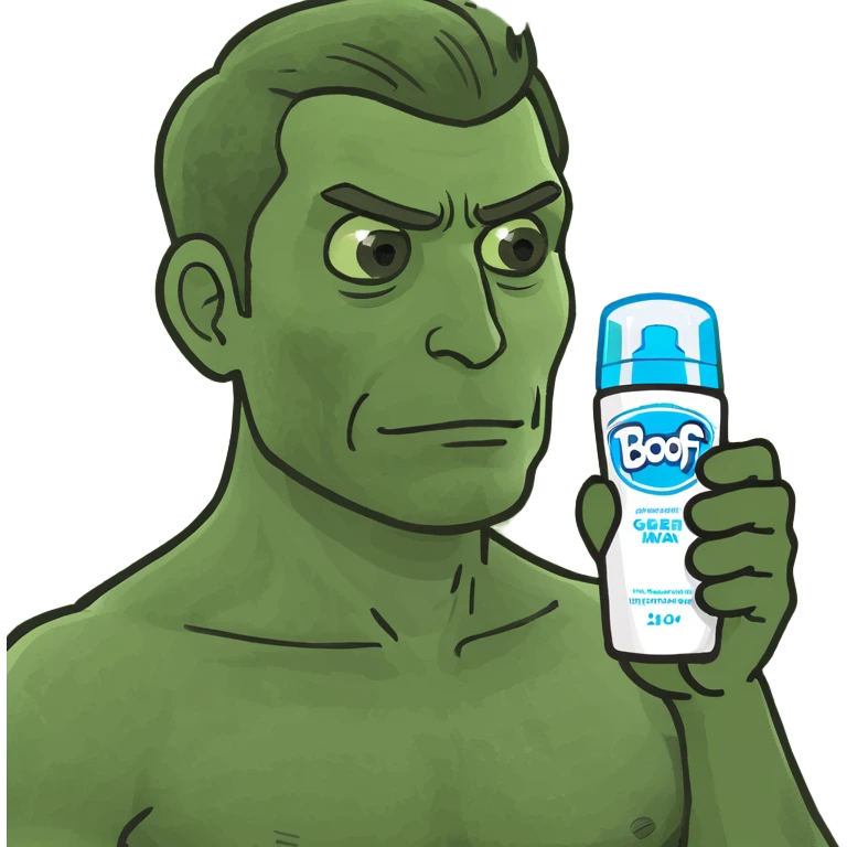 brown man refusing deodorant  emoji