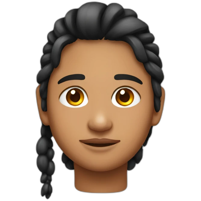 Emoji de un joven indigena con corona emoji