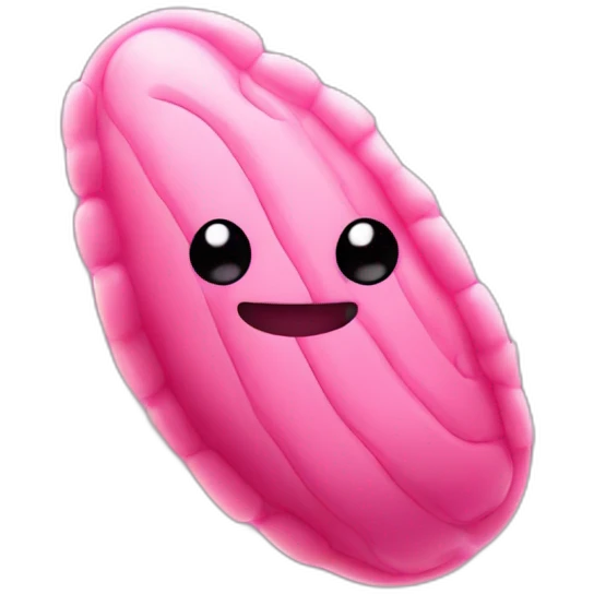 happy pink mitochondria emoji