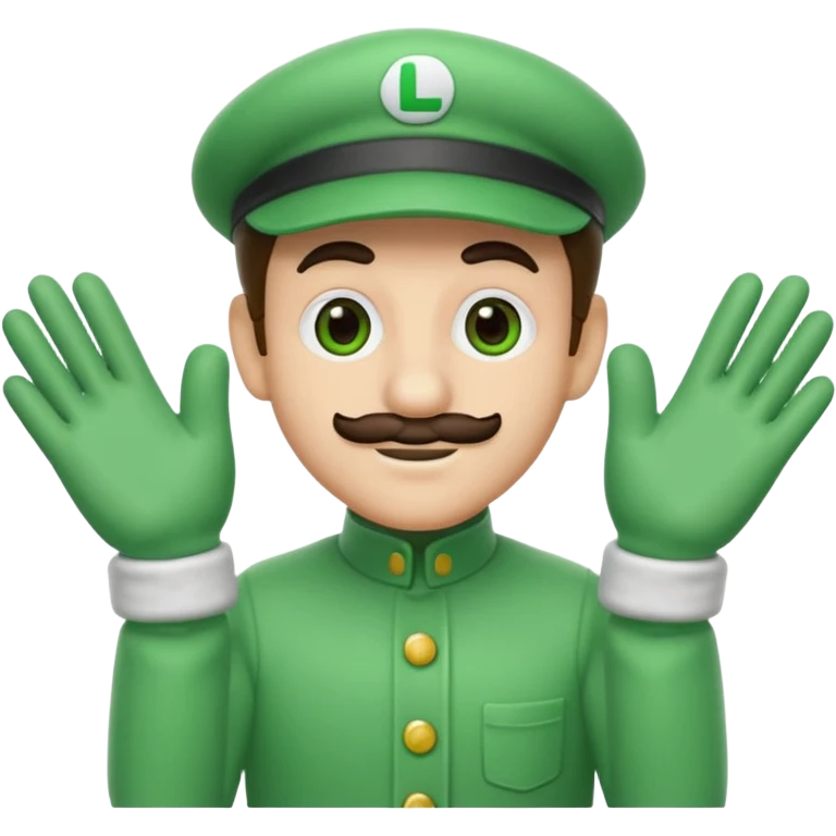 Luigi white gloves emoji