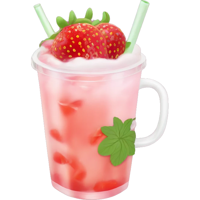 hwache strawberry korean drink mukbang emoji