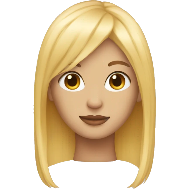 blonde wig without face emoji