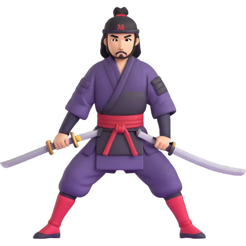 samurai warrior drawing katana emoji