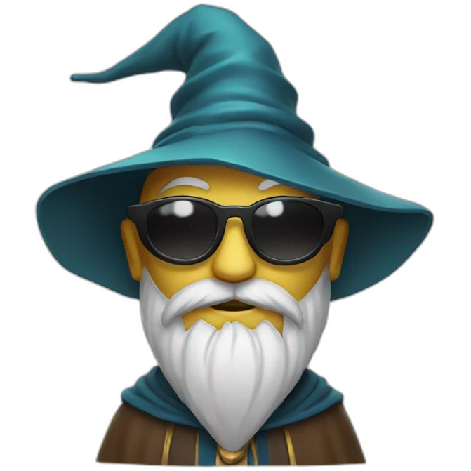 wizard wearing sunglasses emoji