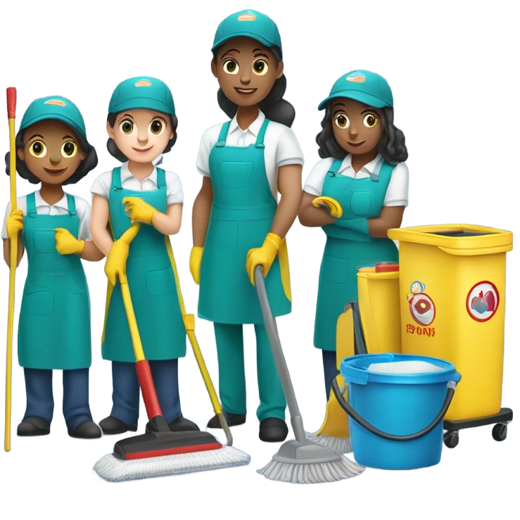Cleaning people emoji