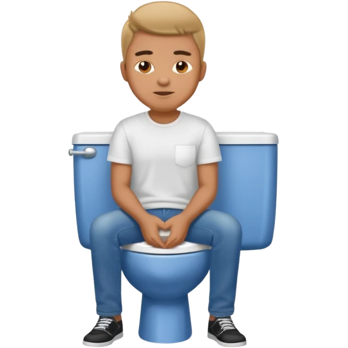 Man using the toilet emoji
